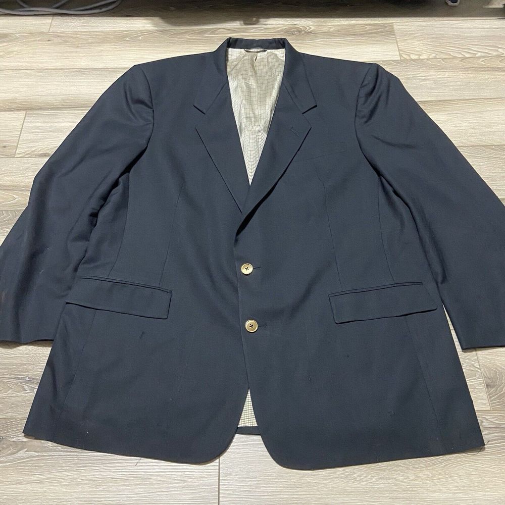 Vintage Christian Dior Monsieur Black Sports Coat Men's Blazer Jacket 48‎